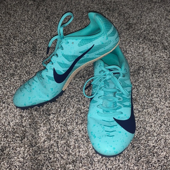 Nike Shoes - Nike Racing Rival S Sprint Women’s 8.5 Track Shoes Teal & Blue Spikes